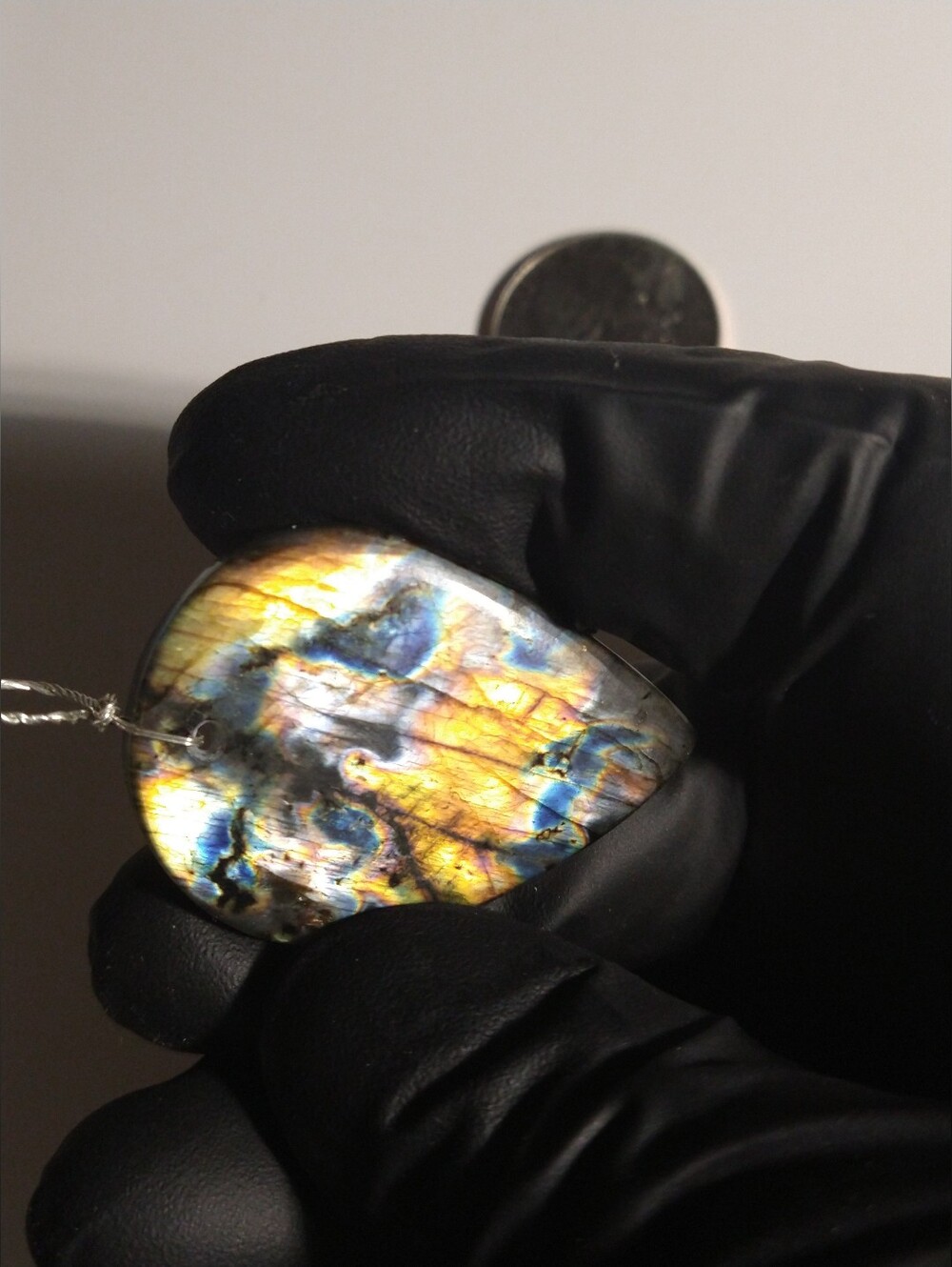 Beautiful Labradorite Sterling Silver Pendant